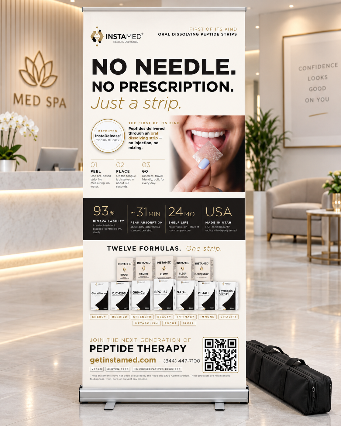 InstaMed retractable event banner